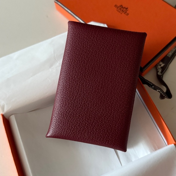 Hermès Calvi card holder Rouge H Rare!